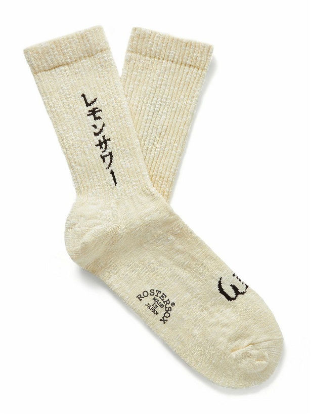 Photo: Rostersox - Ribbed Intarsia Cotton-Blend Socks
