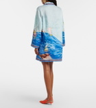 Alémais Island printed linen minidress