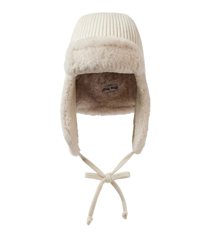 Photo: Miu Miu Shearling-trimmed wool and cashmere hat