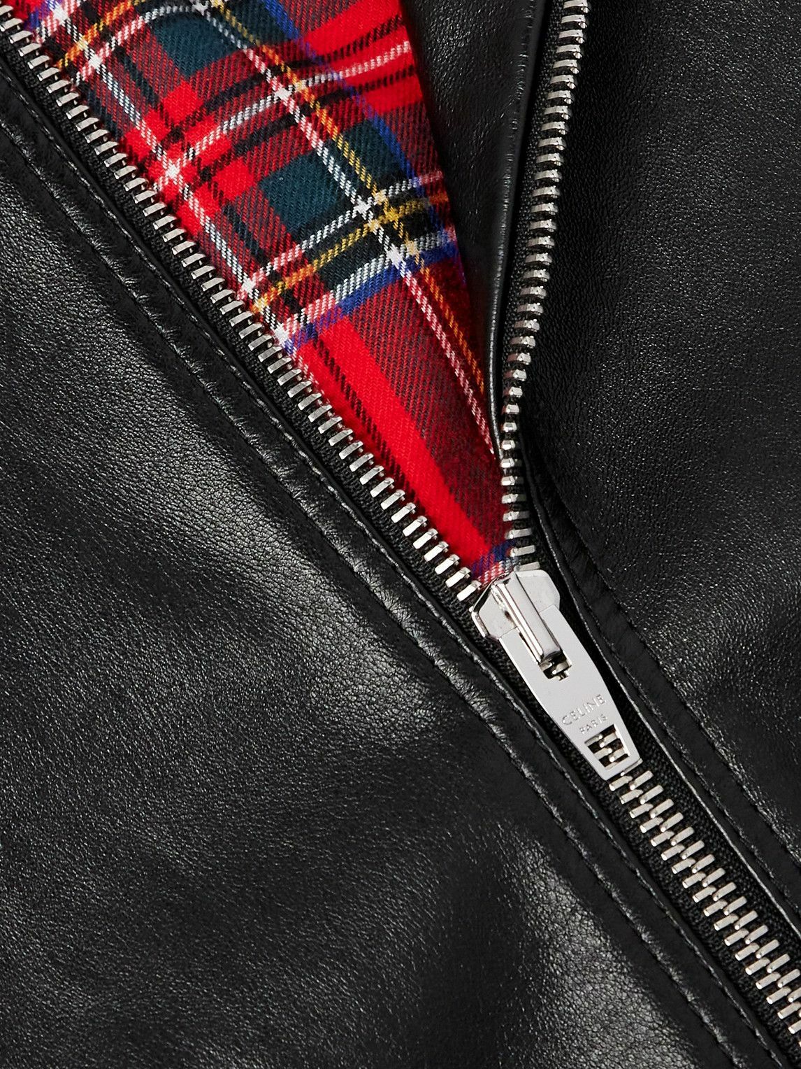 CELINE - Slim-Fit Leather Blouson Jacket - Black