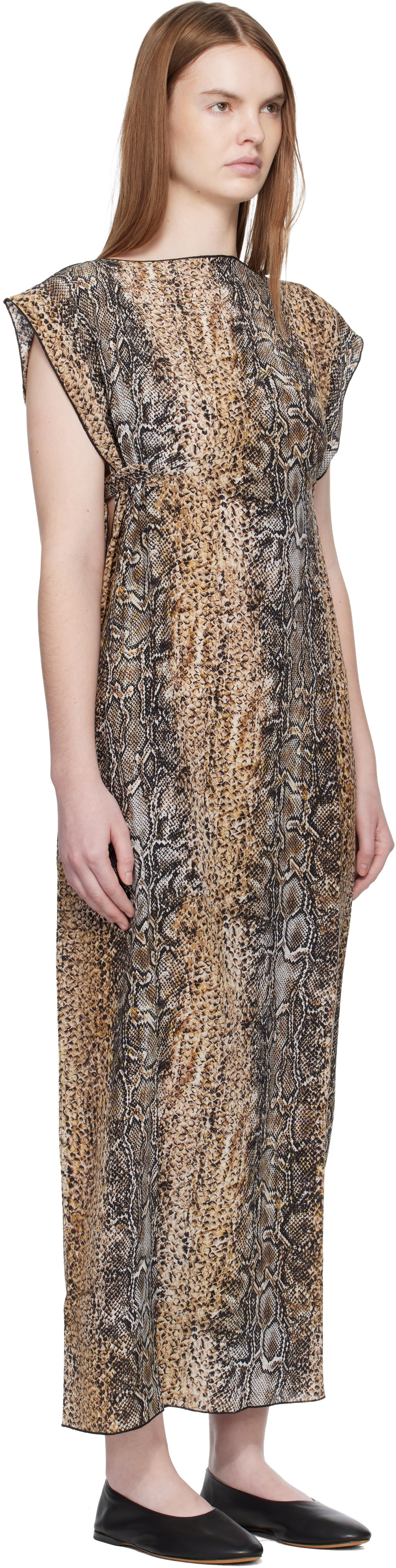 Baserange Beige Rema Maxi Dress