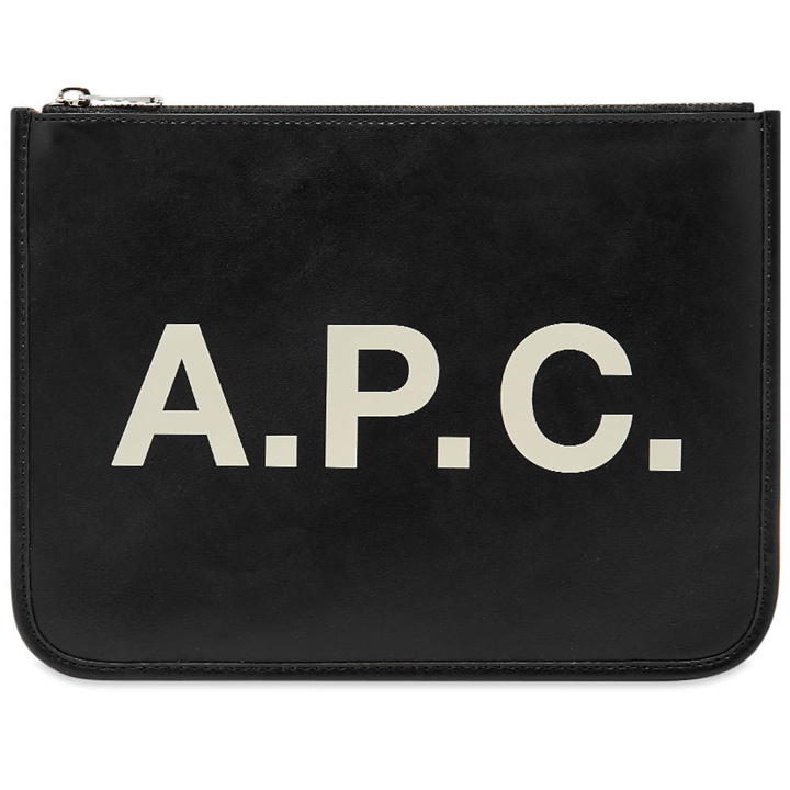 Photo: A.P.C. Morgan Logo Zip Pouch