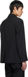Ernest W. Baker Black Double-Breasted Blazer