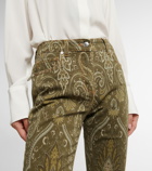 Etro - Paisley mid-rise bootcut jeans