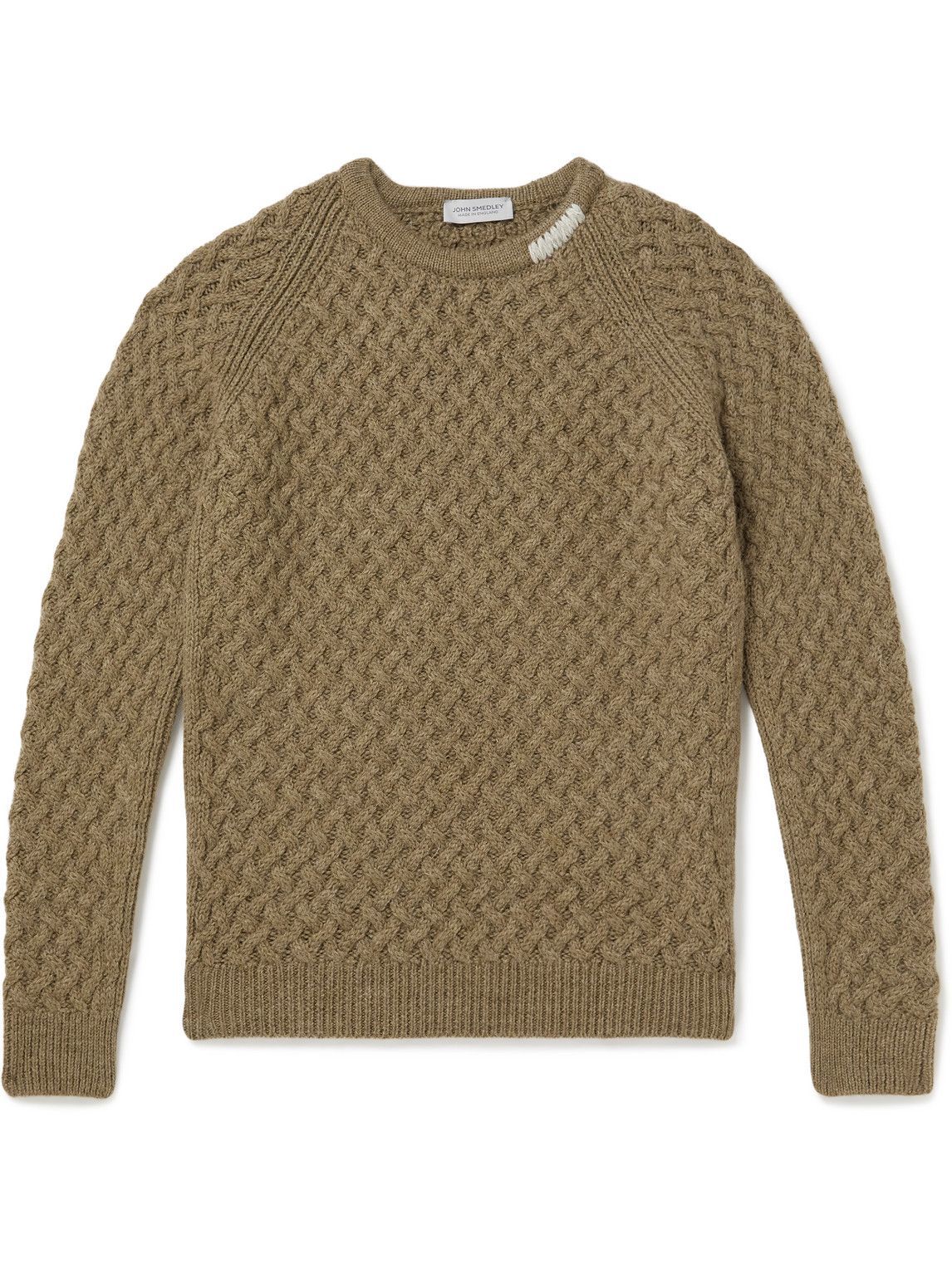 John Smedley - Mossley Cable-Knit Wool Sweater - Green John Smedley