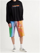 CAMP HIGH - Northern Lights Tie-Dyed Loopback Cotton-Jersey Drawstring Shorts - Multi