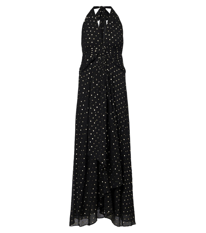 Photo: Rixo Alaina polka-dot halterneck midi dress
