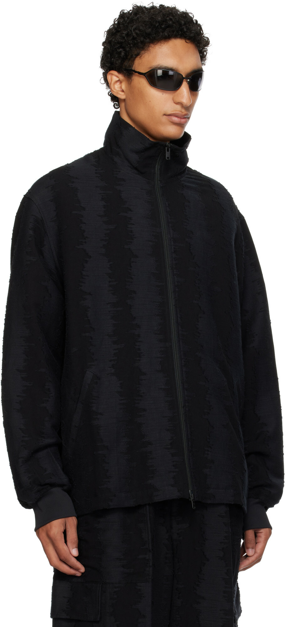 Y-3 Black Deco Stitch Track Jacket