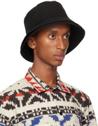 sacai Black Double Brim Hat
