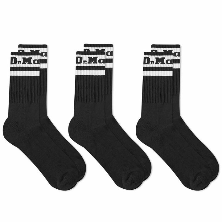 Photo: Dr. Martens Athletic Sock 3-Pack in Black