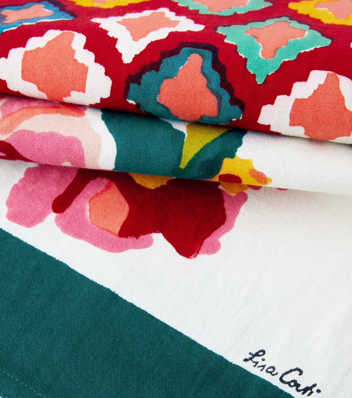 Lisa Corti Lisa Bouquet cotton table runner