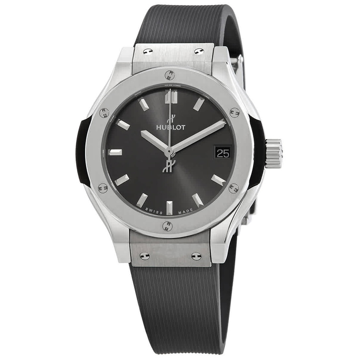 Photo: Hublot Classic Fusion Quartz Grey Dial Ladies Watch 581.NX.7071.RX