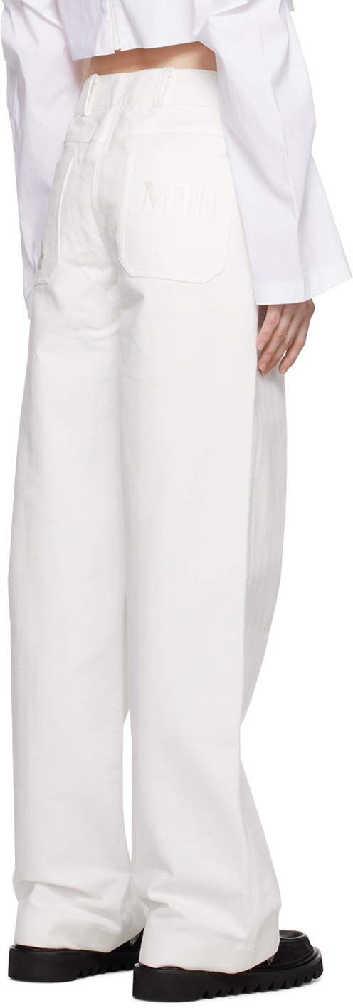 MINJUKIM White Low-Rise Trousers