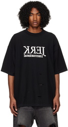 VETEMENTS Black Destroyed Jerk T-Shirt