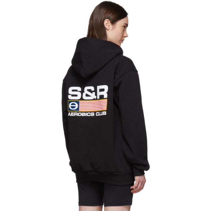 embroidered-logo fleece hoodie, Sporty & Rich