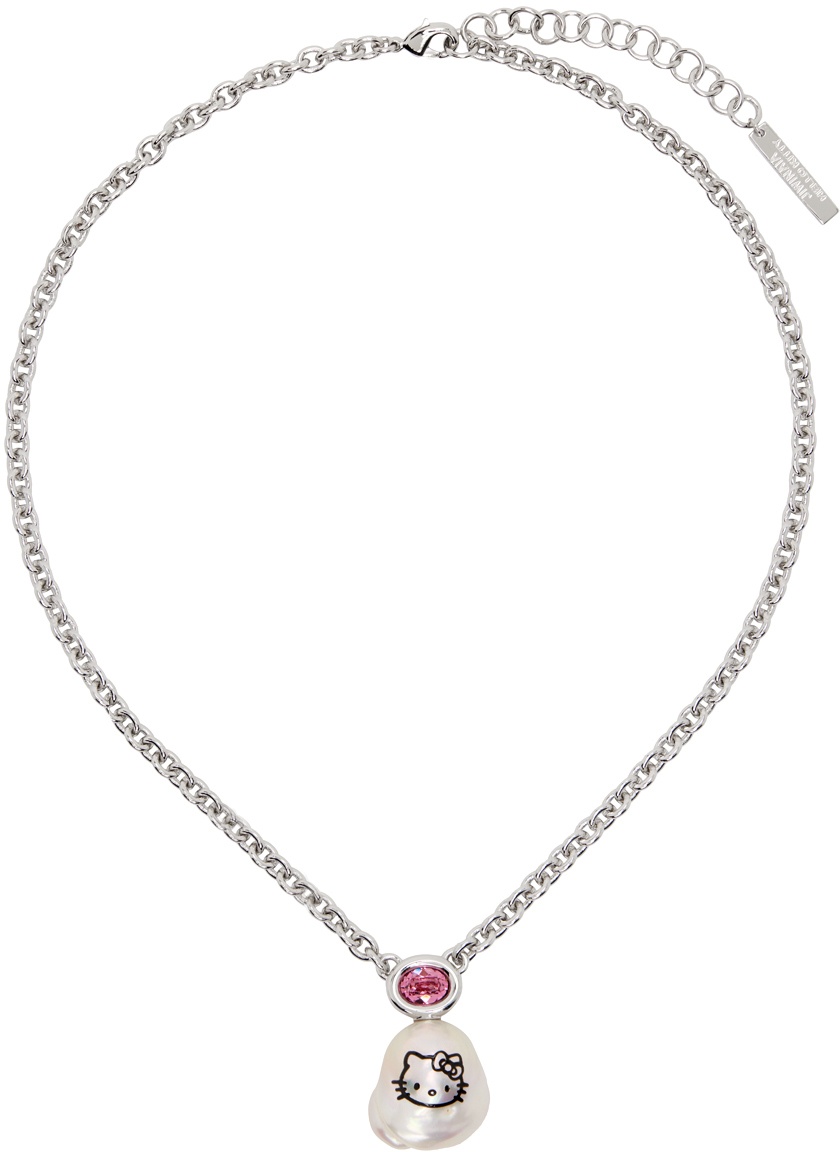 Hello Kitty Diamond Necklace - 18K White Gold Pendant Necklace, Necklaces -  FJN26945 | The RealReal