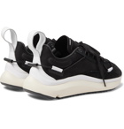 Y-3 - Shiku Run Leather and Suede-Trimmed Mesh Sneakers - Black