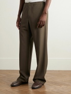 The Row - Ari Straight-Leg Wool Trousers - Brown