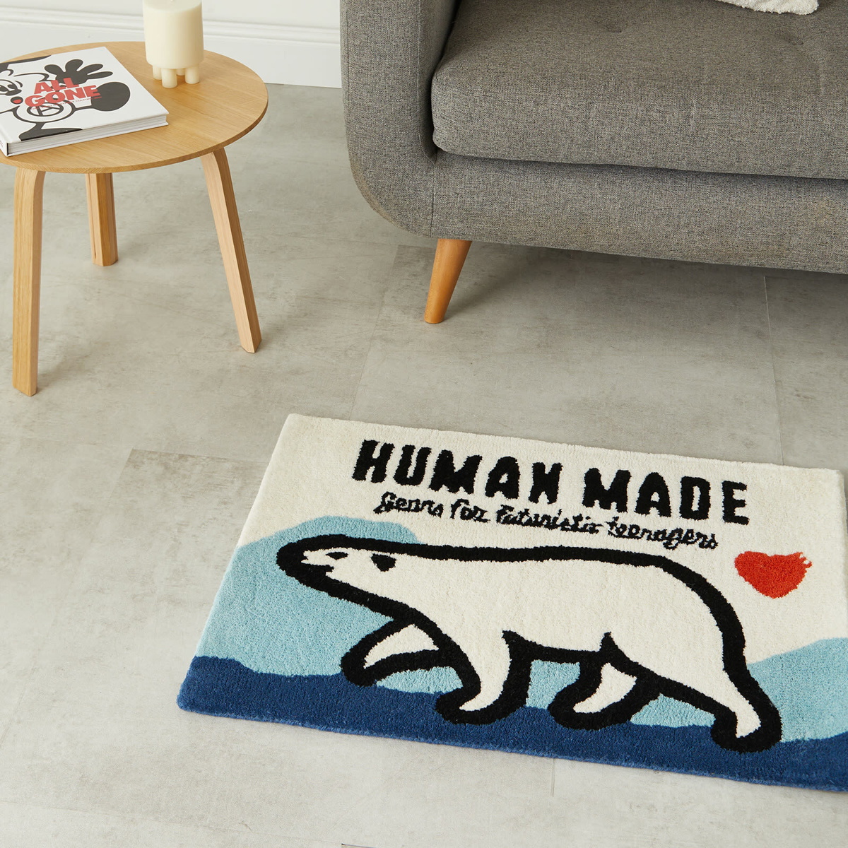 Human Made POLAR BEAR RUG シロクマ ラグマットファッション