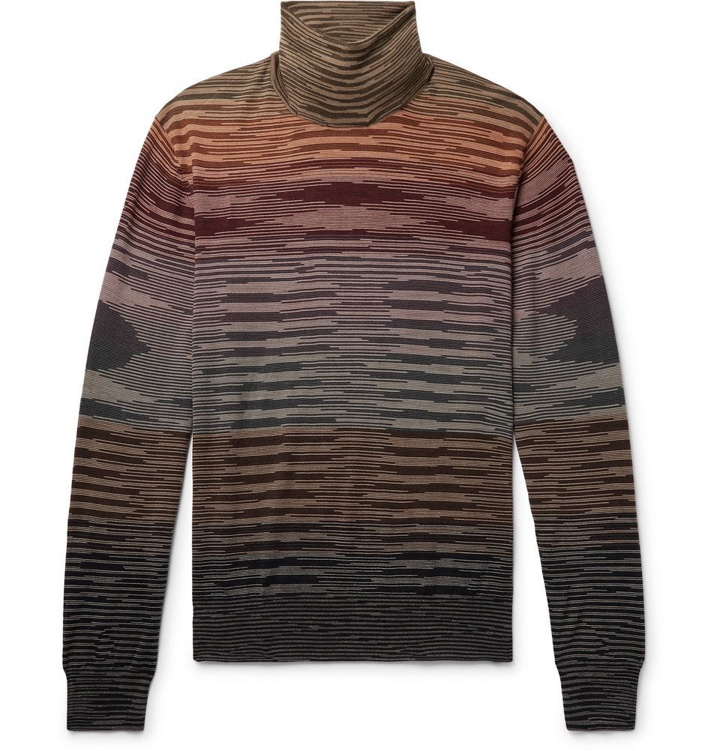 Photo: Missoni - Space-Dyed Wool Rollneck Sweater - Brown
