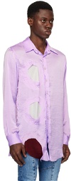 Edward Cuming Purple Cutout Shirt