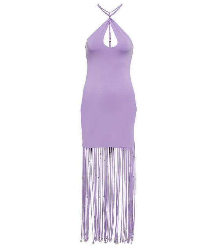 Photo: Rotate Birger Christensen Fringe-trimmed jersey maxi dress