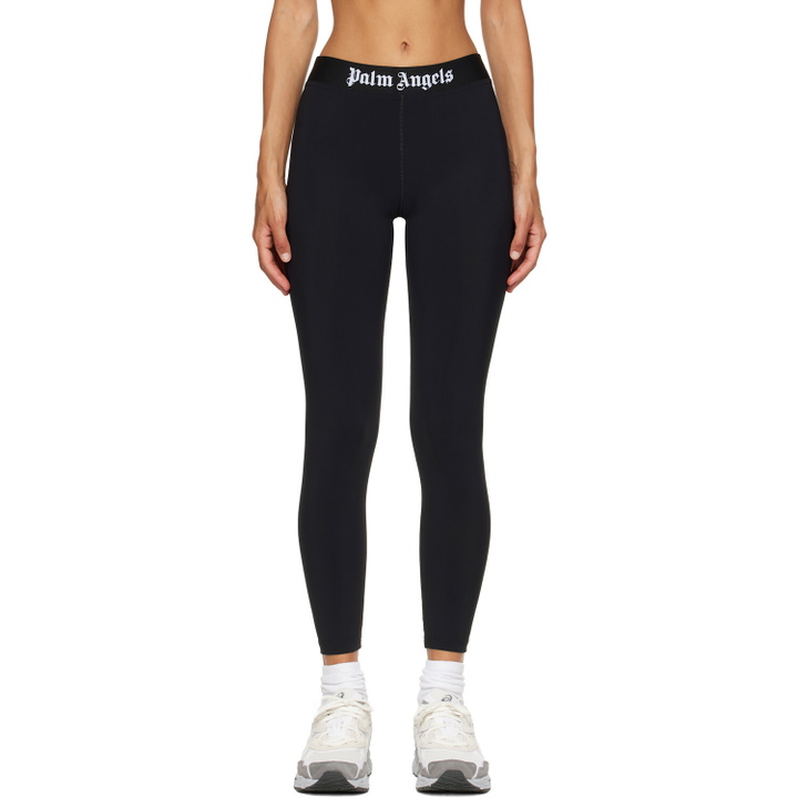Photo: Palm Angels Black Classic Logo Sport Leggings
