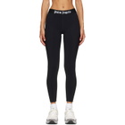 Palm Angels Black Classic Logo Sport Leggings