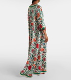 La DoubleJ Muumuu printed silk twill maxi dress