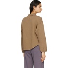 Raquel Allegra Brown Fleece Vintage Collar Sweatshirt