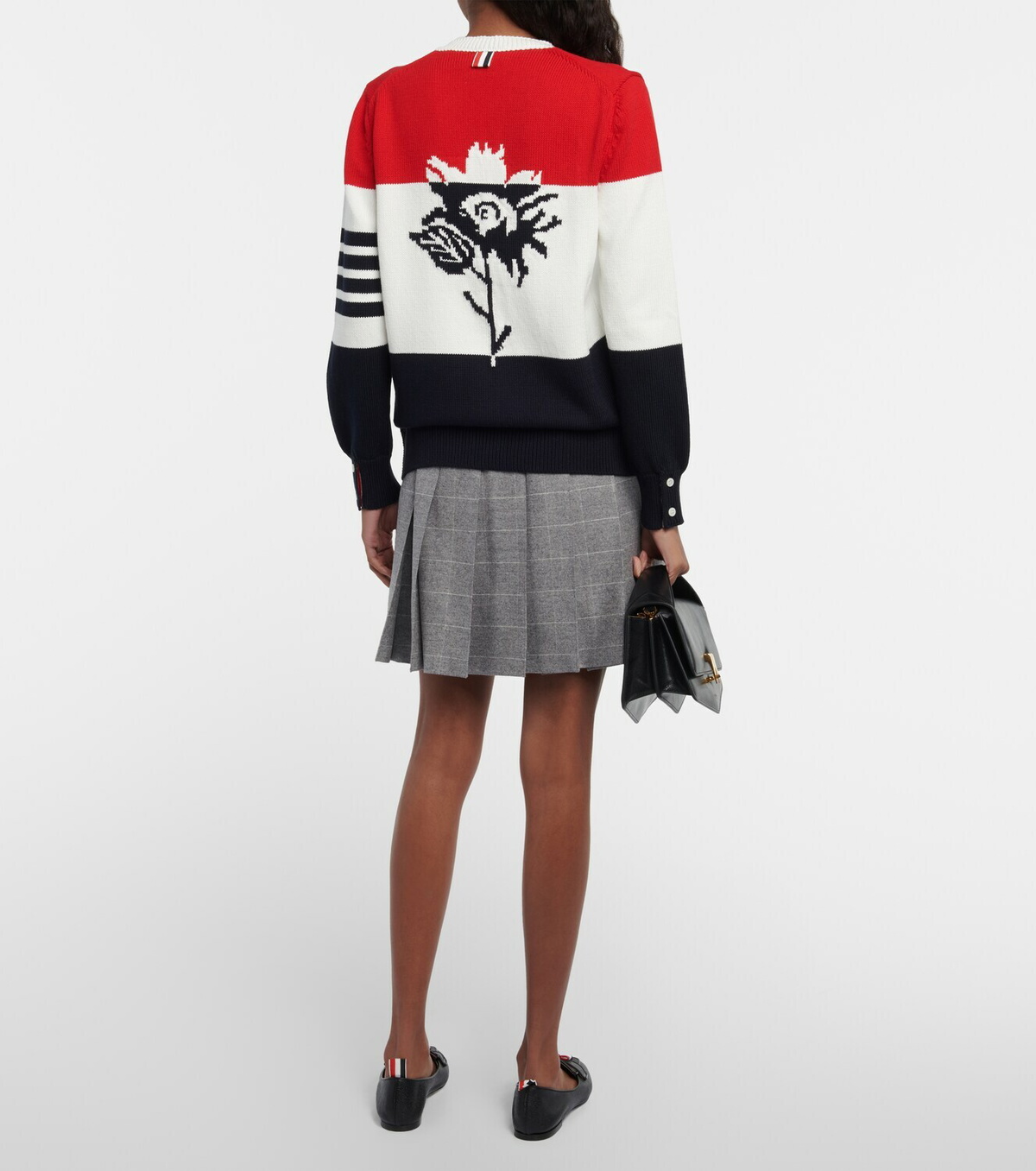 Thom Browne - Striped intarsia cotton sweater