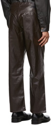 Our Legacy Brown Extended Third Cut Faux-Leather Pants