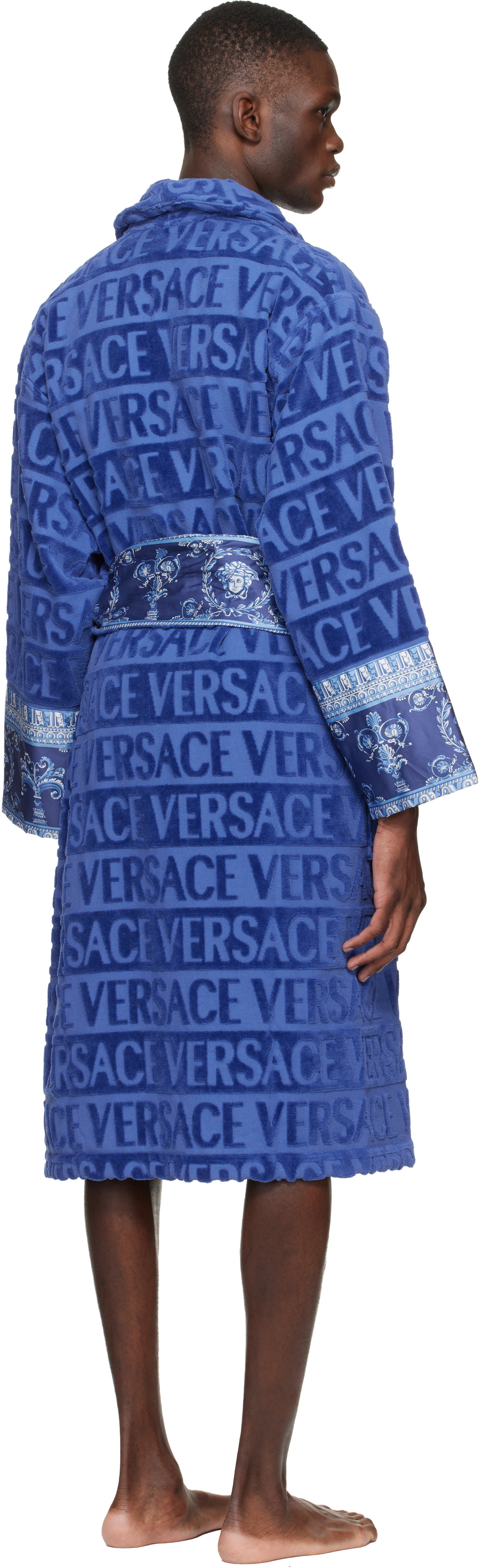 Versace Blue 'I Heart Baroque' Bathrobe