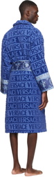 Versace Blue 'I Heart Baroque' Bathrobe