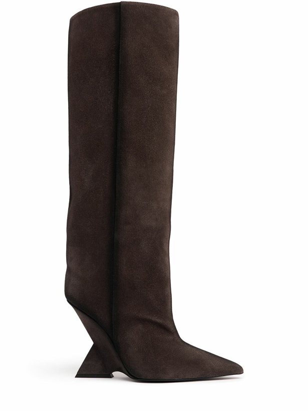 Photo: THE ATTICO 105mm Cheope Suede Tube Boots