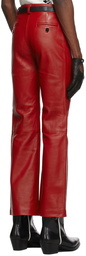 Ernest W. Baker Red Leather Pants