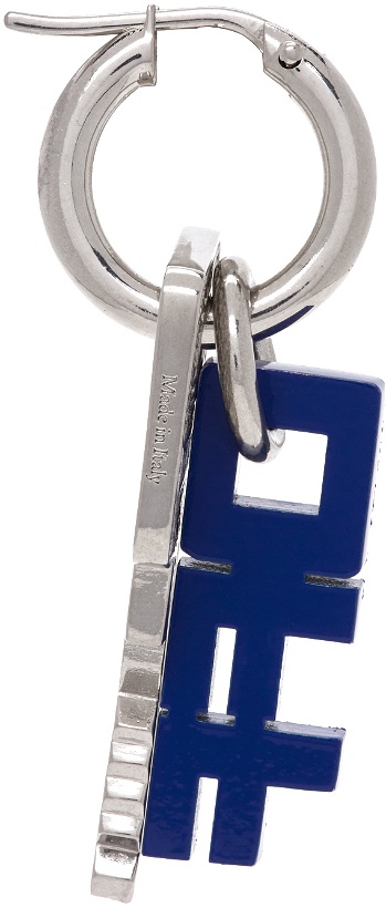 Photo: Off-White Silver & Blue Key Earring