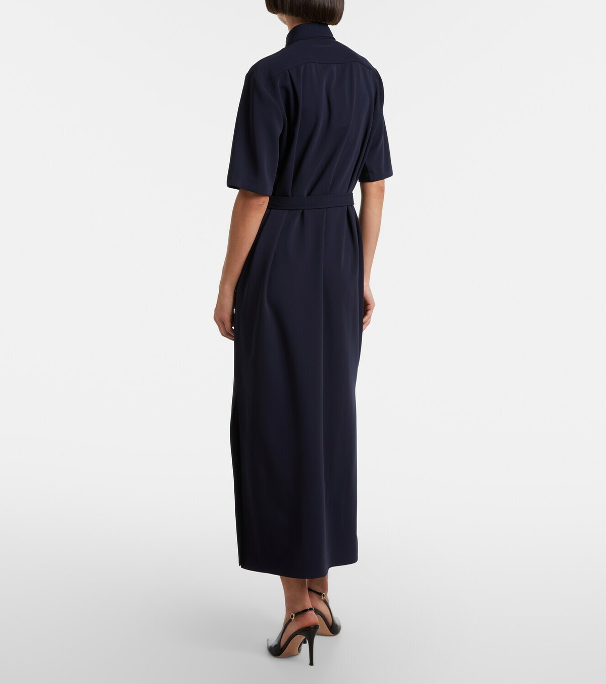 Ralph Lauren Collection Belted wool midi dress