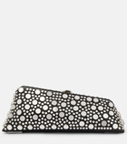 The Attico Long Night Small embellished leather clutch