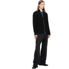 Maison Margiela Black Knit Zip-Up Sweater