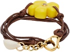 éliou Brown & Yellow Petal Bracelet