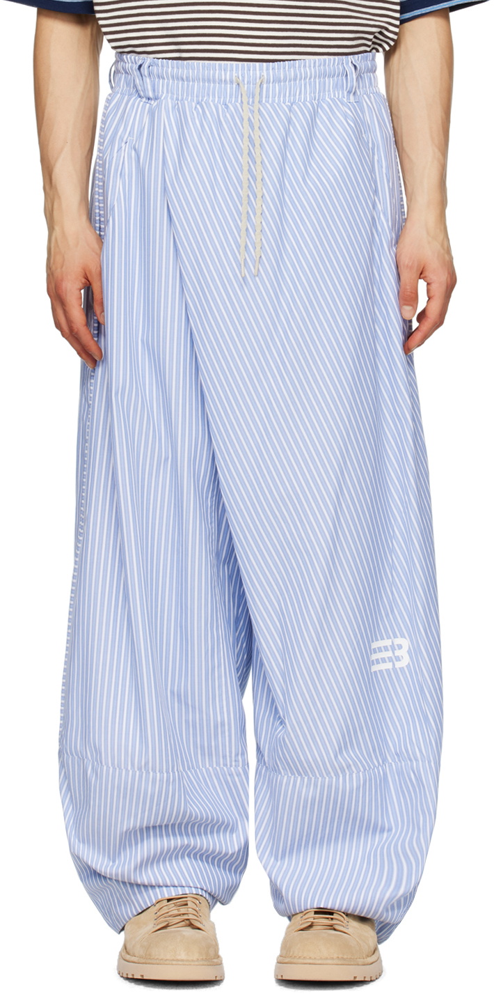 NAMESAKE Navy Spiral Slit Lamar Trousers NAMESAKE