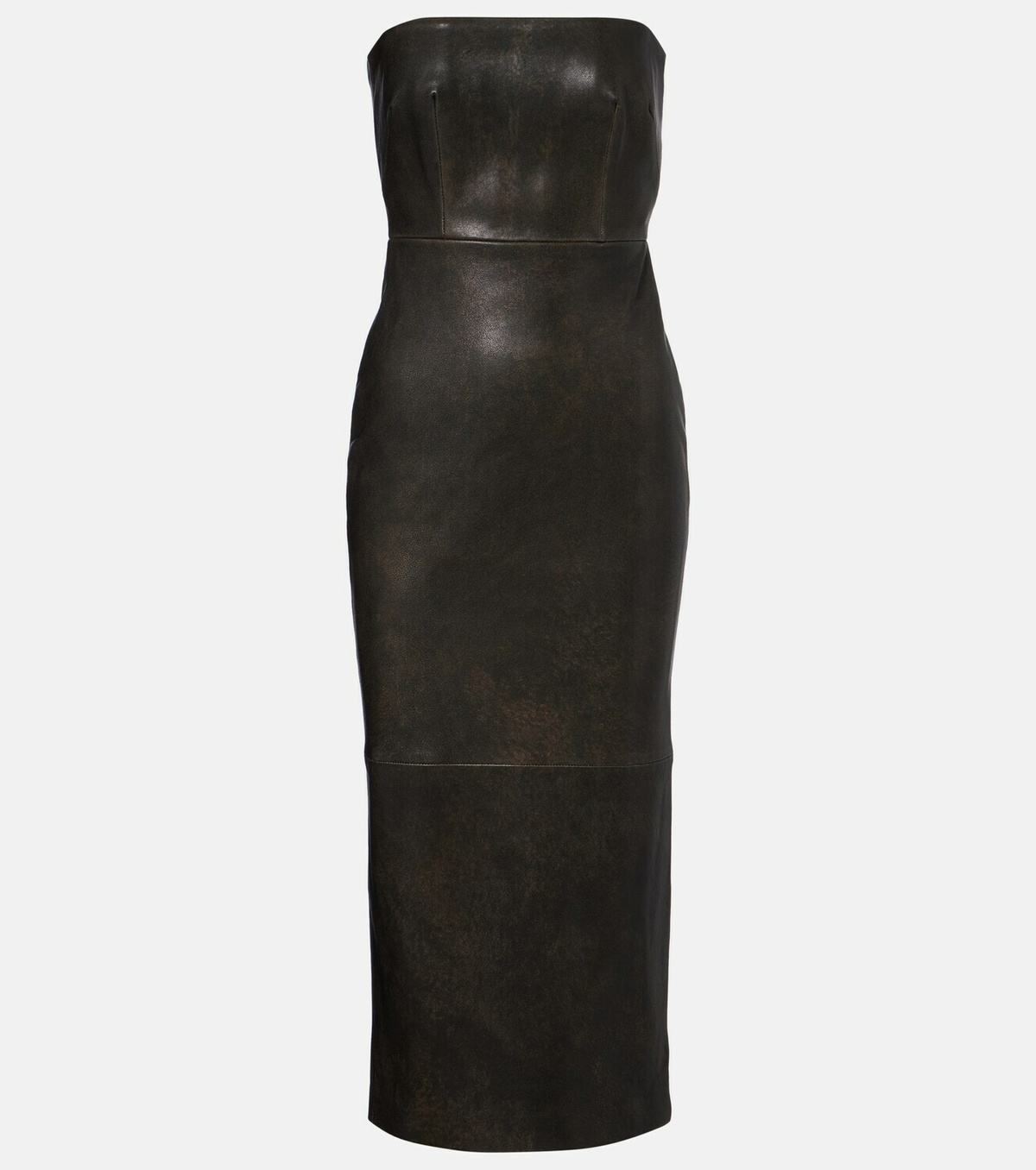 Alex Perry Leather midi dress