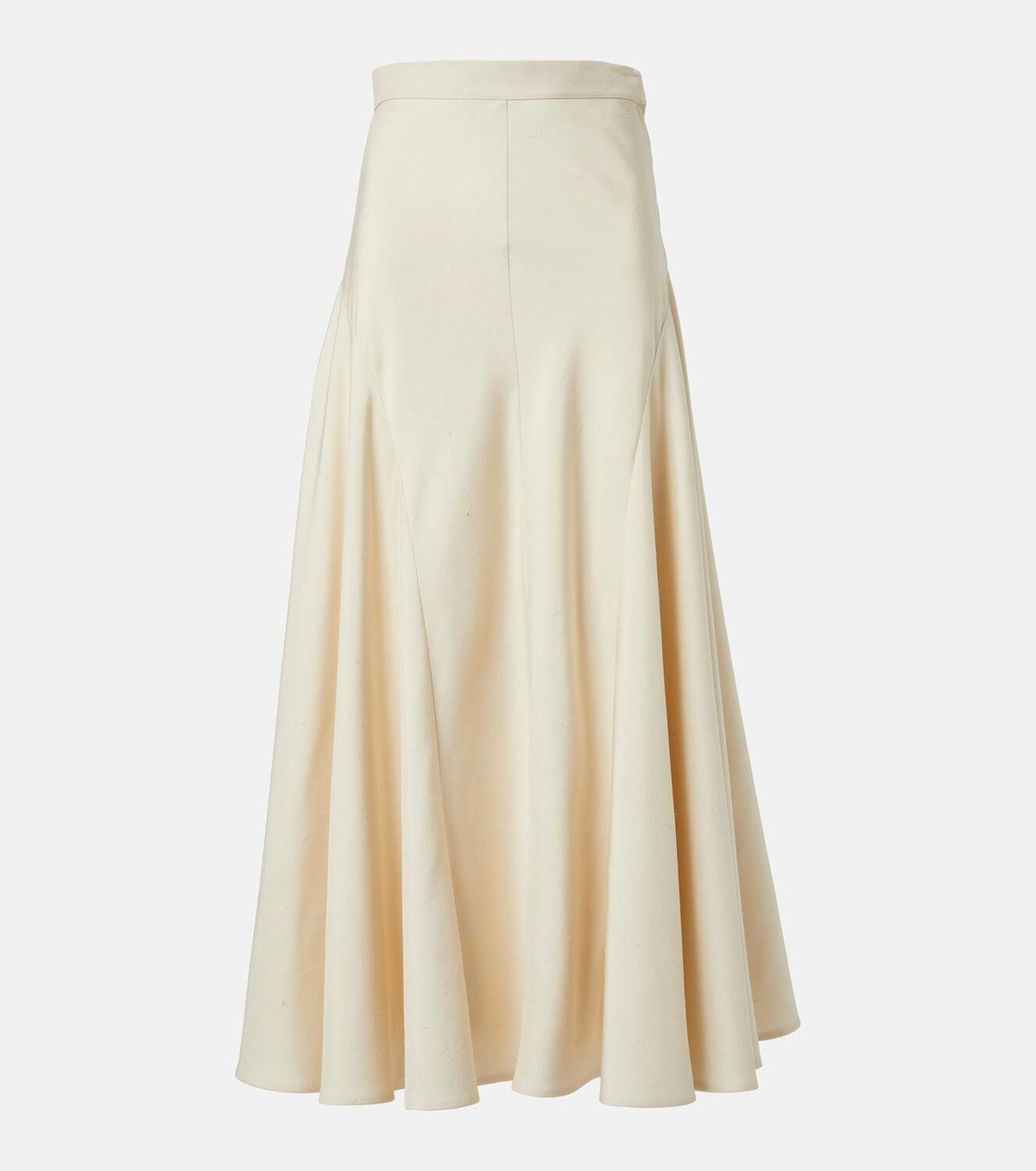 Loro Piana Giustina high-rise silk midi skirt