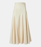 Loro Piana Giustina high-rise silk midi skirt