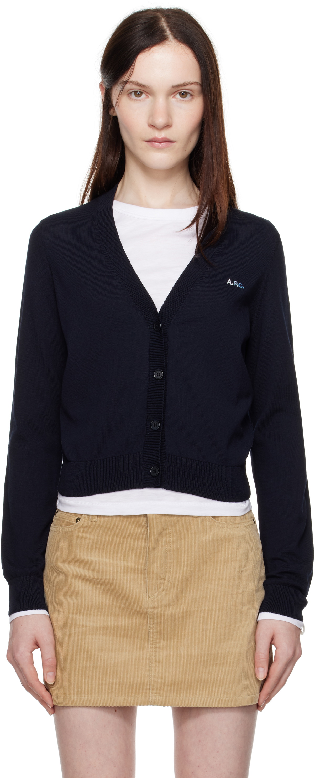 A.P.C. Navy Josephine Cardigan