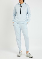 ON Logo Stretch-jersey Hooded Sweatshirt Light Blue