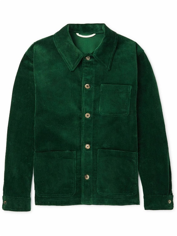 Photo: De Bonne Facture - Cotton-Corduroy Shirt Jacket - Green