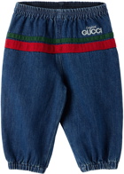 Gucci Baby Blue Denim Jogging Trousers