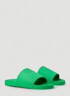 Rubber Carpet Slides in Green